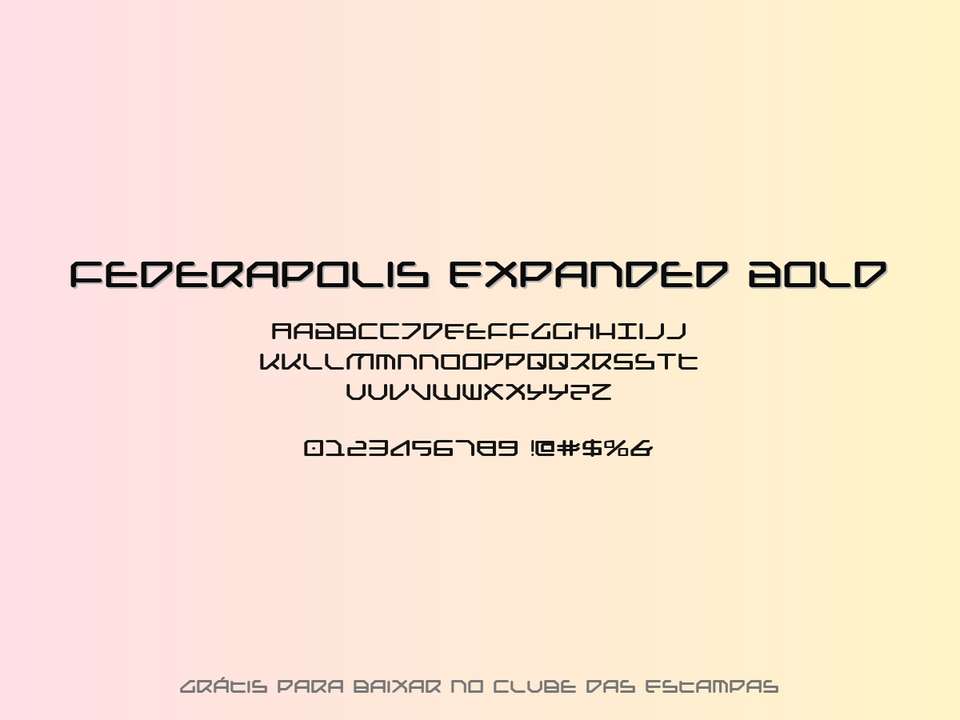 Fonte Federapolis Expanded Bold Grátis Para Baixar
