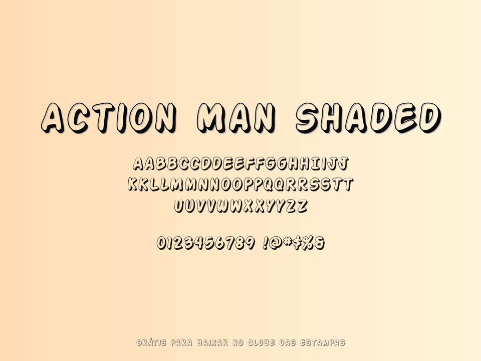 Fonte Action Man Shaded Grátis Para Baixar