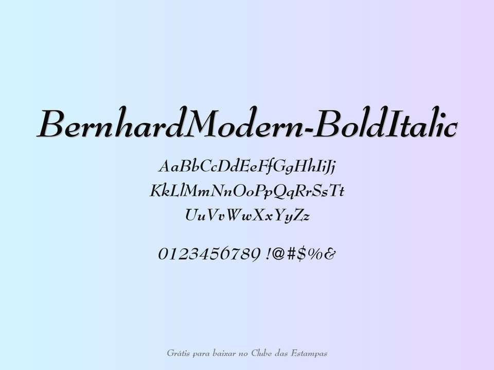 Fonte Bernhardmodern Bolditalic Grátis Para Baixar