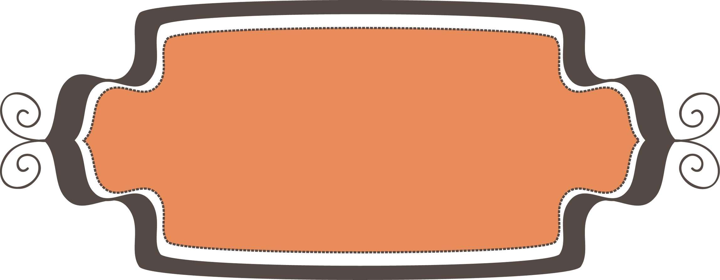 Moldura Decorativa Bege E Marrom Design Gráfico Png Grátis Para Baixar