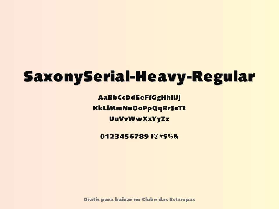 Fonte Saxonyserial Heavy Regular Grátis Para Baixar