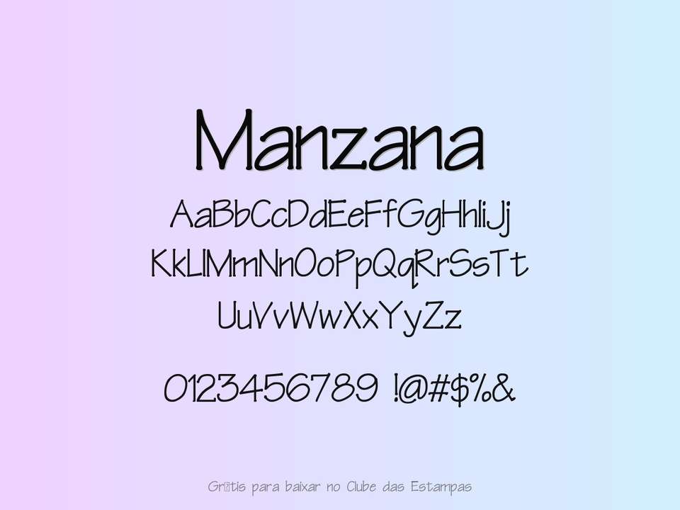 Fonte Manzana Grátis Para Baixar