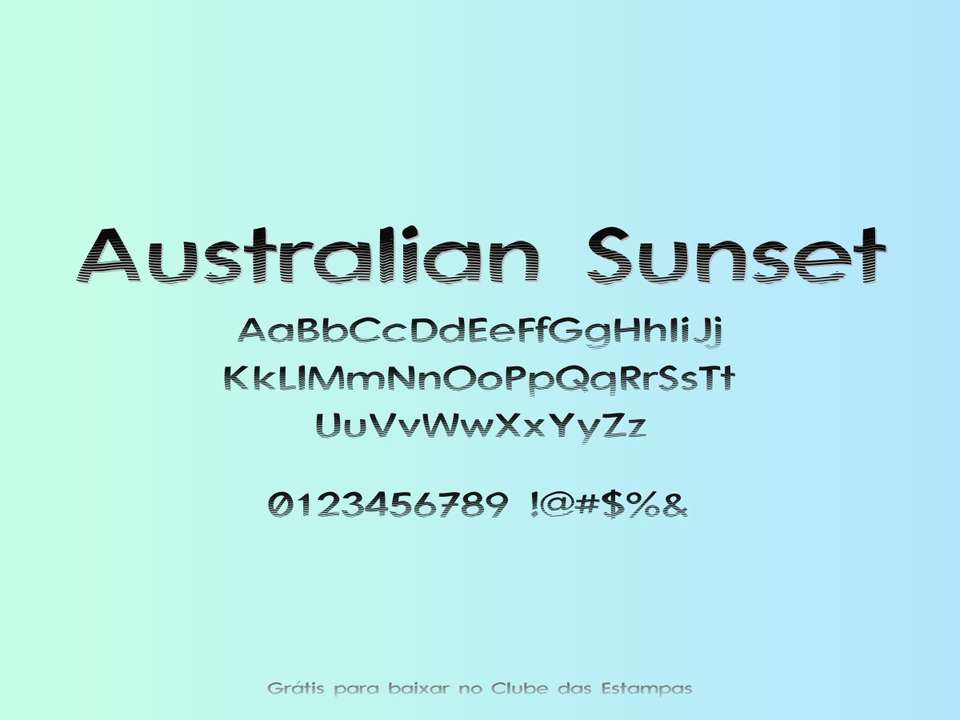 Fonte Australian Sunset Grátis Para Baixar