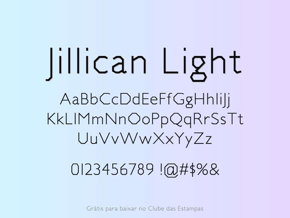 Fonte Jillican Light Grátis Para Baixar