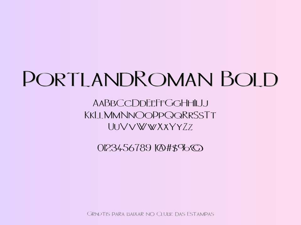 Fonte Portlandroman Bold Grátis Para Baixar