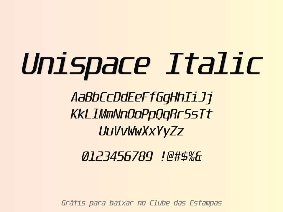 Fonte Unispace Italic Grátis Para Baixar