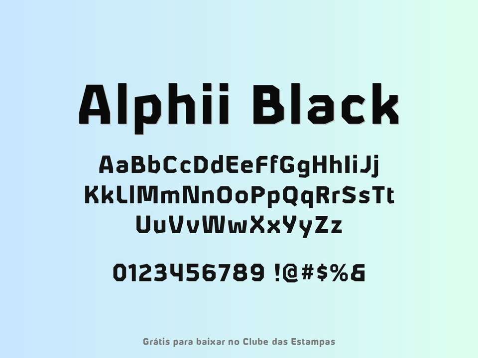 Fonte Alphii Black Grátis Para Baixar
