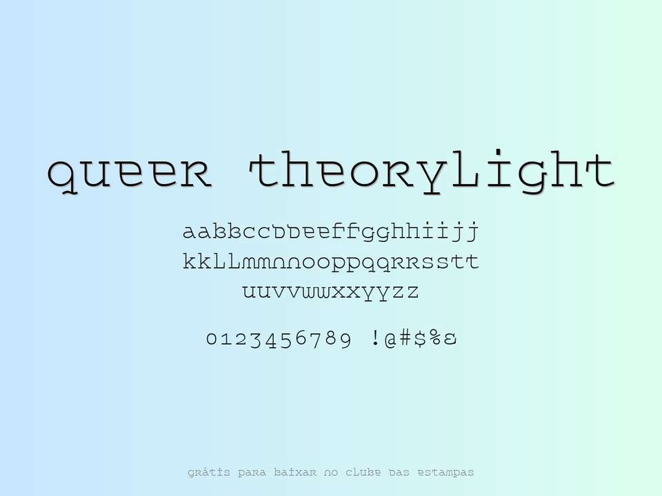 Fonte Queer Theorylight Grátis Para Baixar