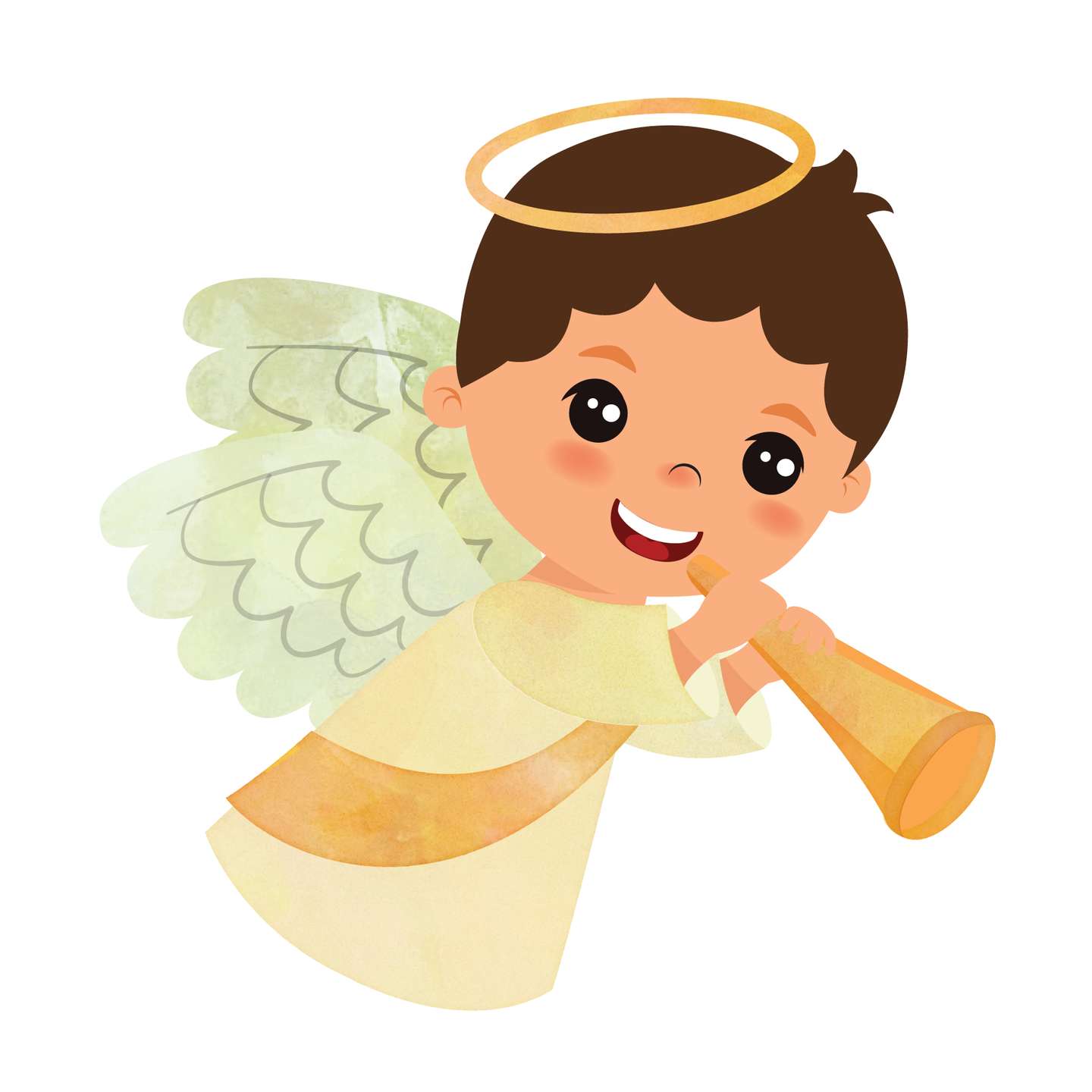 Anjo Tocando Trompete Anjo Png Grátis Para Baixar