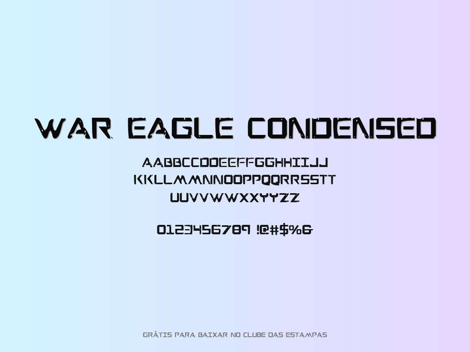 Fonte War Eagle Condensed Grátis Para Baixar