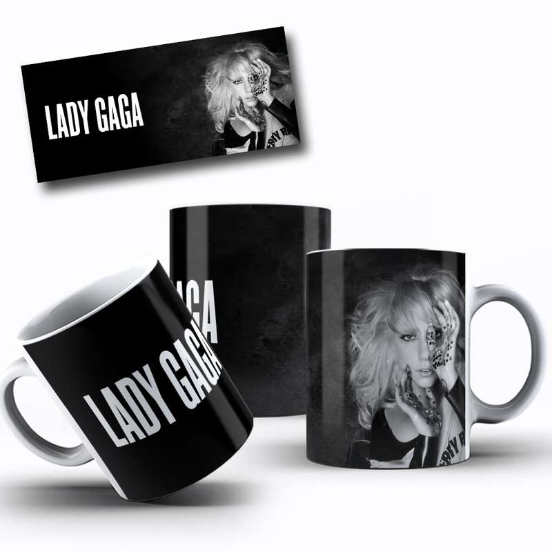 Arte Para Caneca Lady Gaga Cantora Pop 4