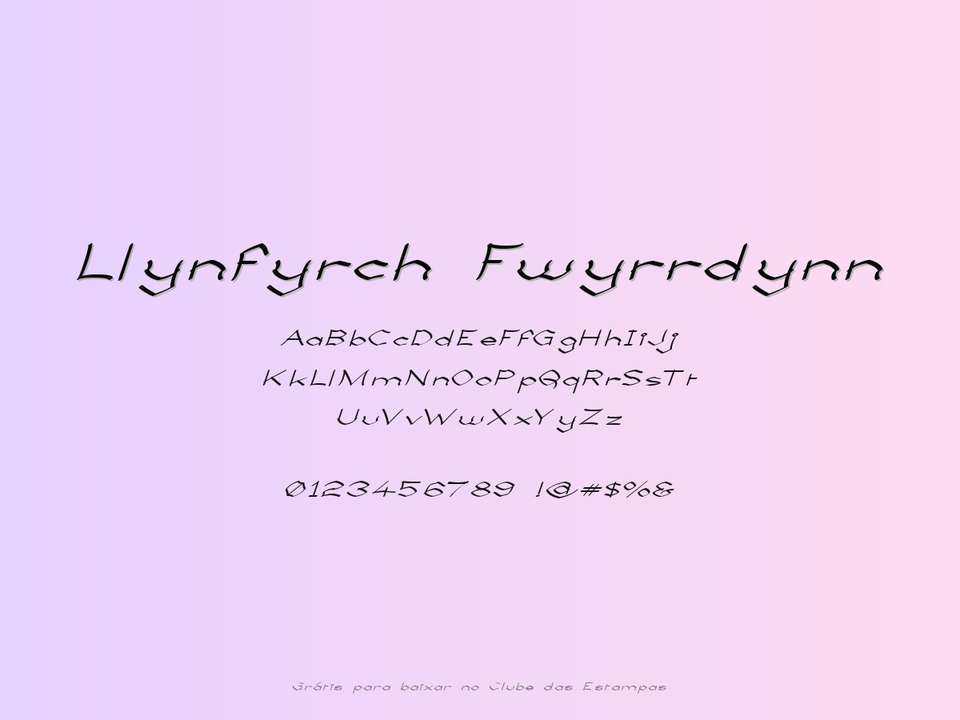 Fonte Llynfyrch Fwyrrdynn Grátis Para Baixar