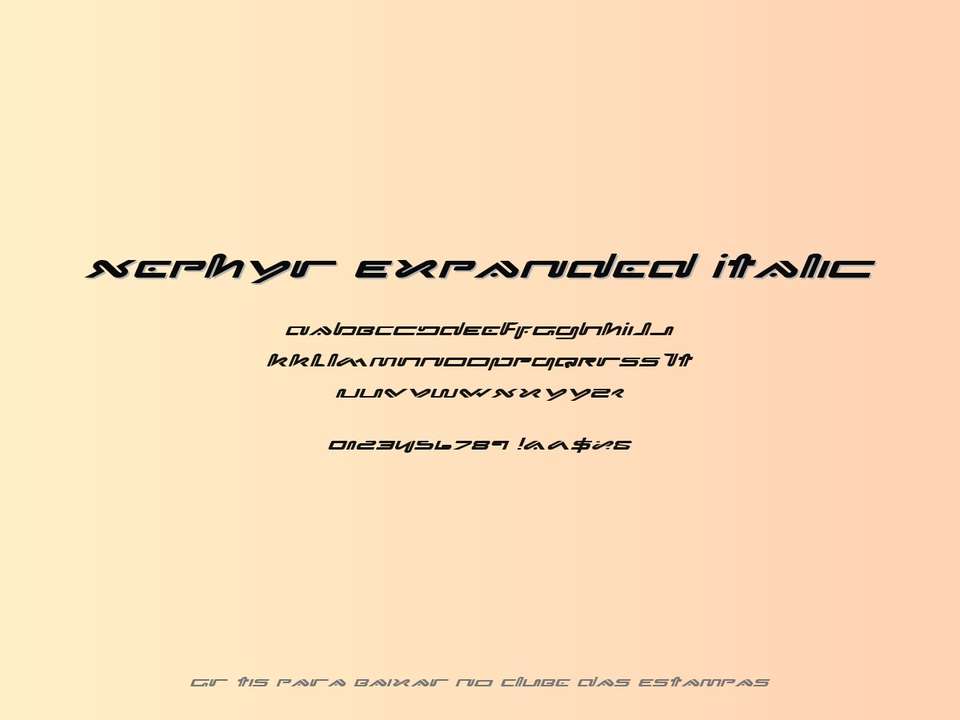 Fonte Xephyr Expanded Italic Grátis Para Baixar