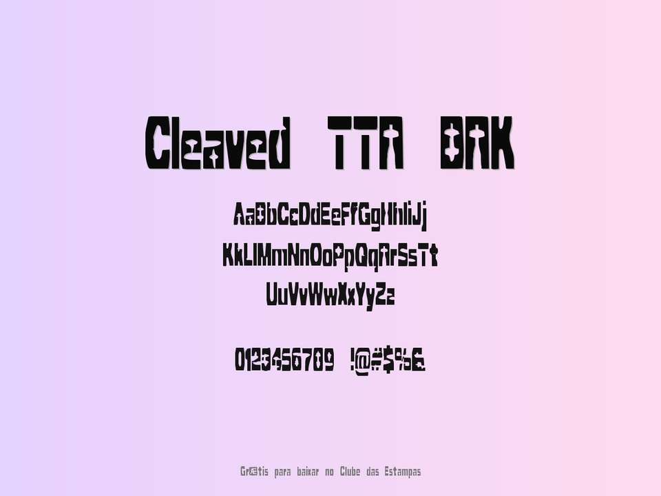 Fonte Cleaved Ttr Brk Grátis Para Baixar