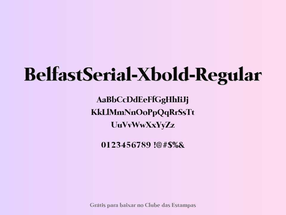 Fonte Belfastserial Xbold Regular Grátis Para Baixar