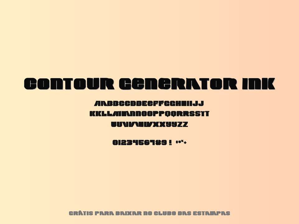 Fonte Contour Generator Ink Grátis Para Baixar