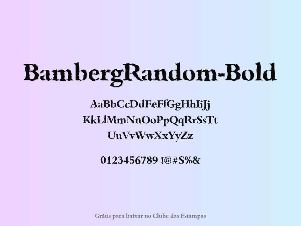 Fonte Bambergrandom Bold Grátis Para Baixar