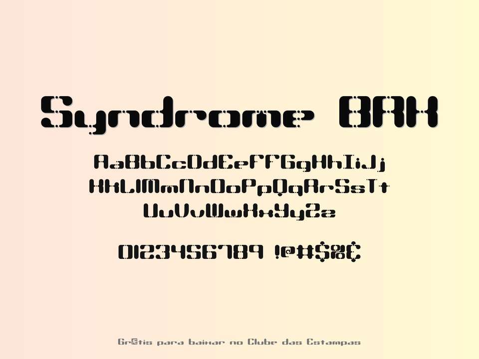 Fonte Syndrome Brk Grátis Para Baixar