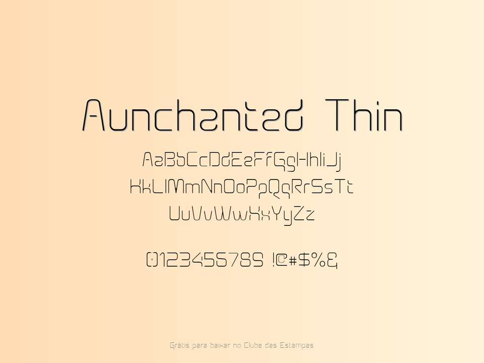 Fonte Aunchanted Thin Grátis Para Baixar