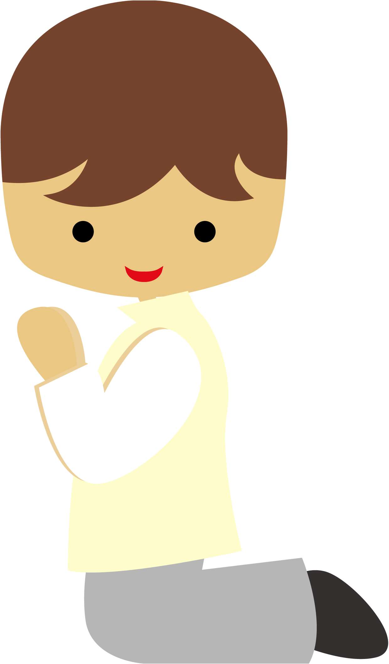 Desenho Animado Menino Ajoelhado Personagem Png Grátis Para Baixar