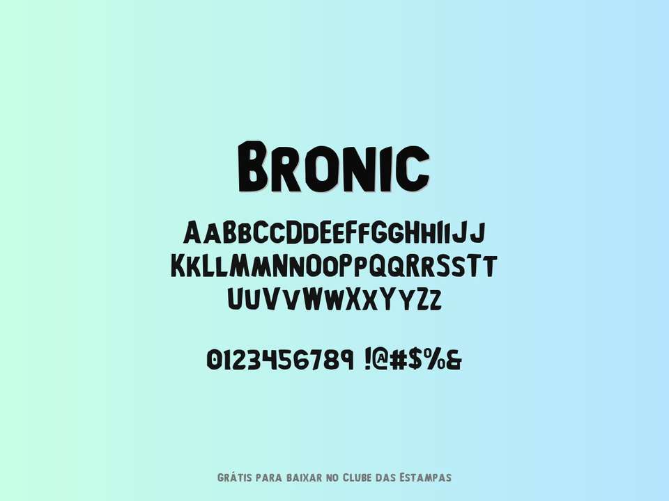 Fonte Bronic Grátis Para Baixar
