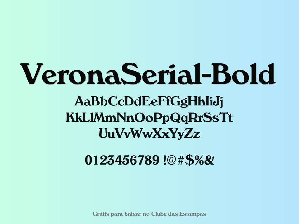 Fonte Veronaserial Bold Grátis Para Baixar
