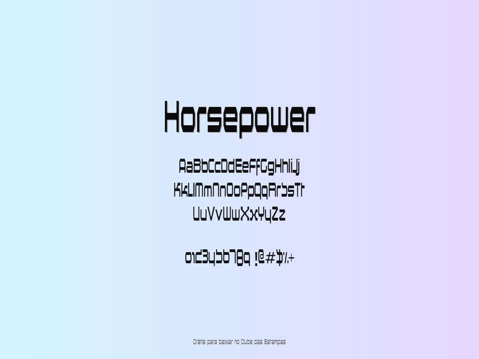 Fonte Horsepower Grátis Para Baixar