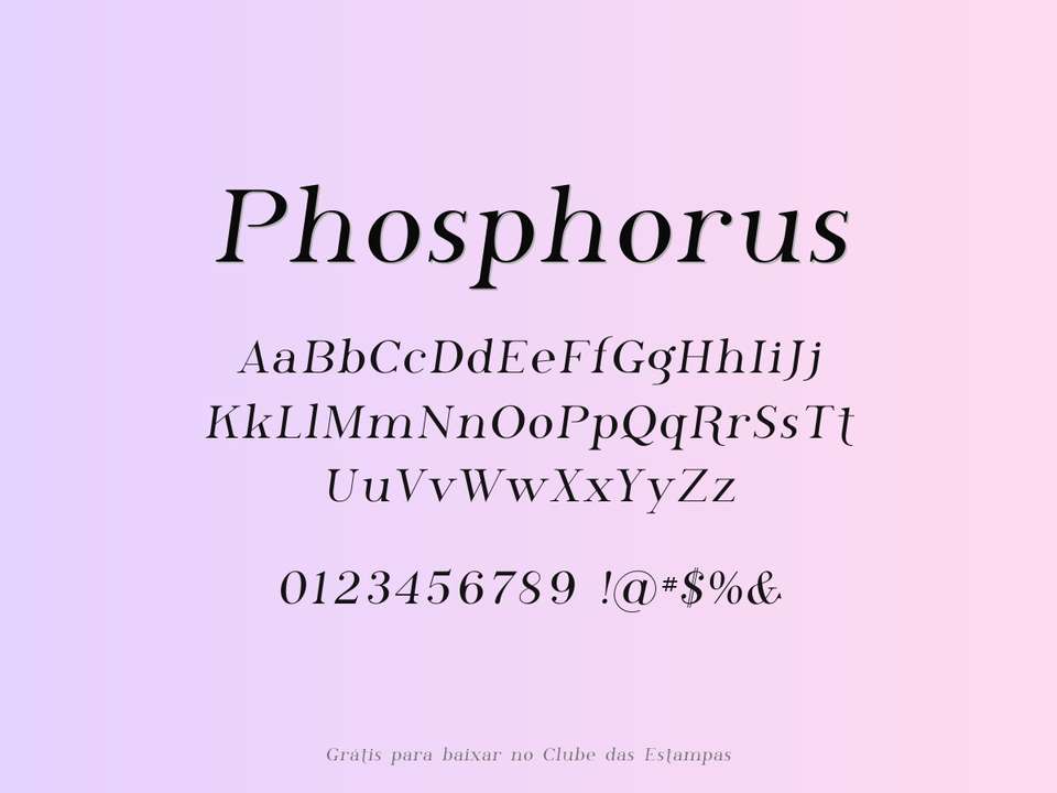 Fonte Phosphorus Grátis Para Baixar