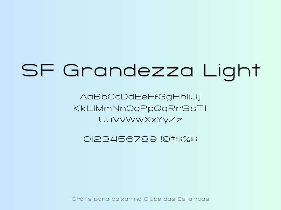 Fonte Sf Grandezza Light Grátis Para Baixar