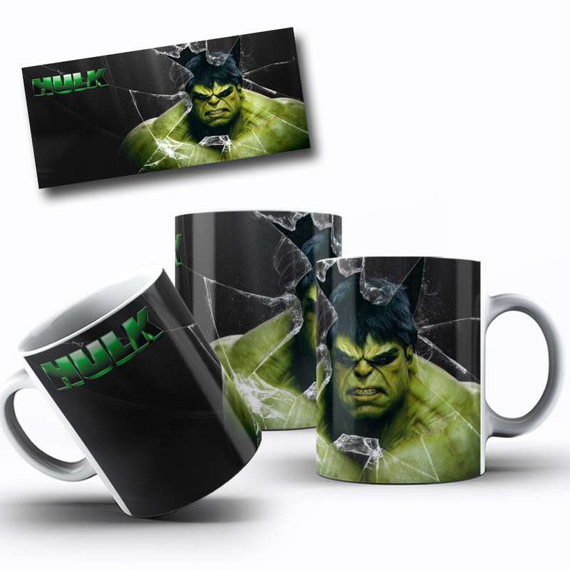 Arte Para Caneca Hulk Marvel Personagem 19