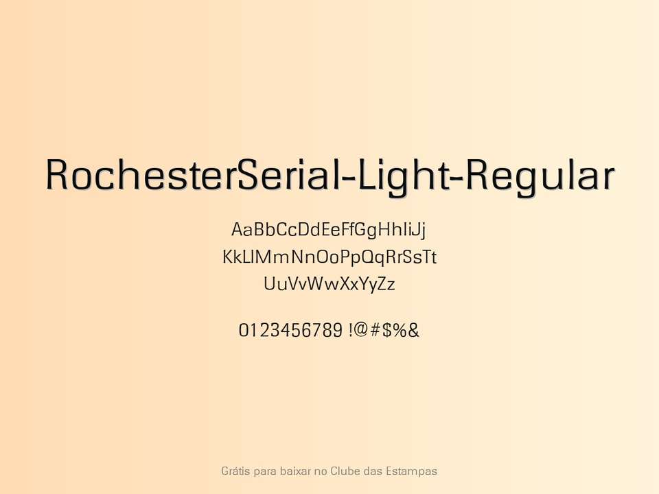 Fonte Rochesterserial Light Regular Grátis Para Baixar