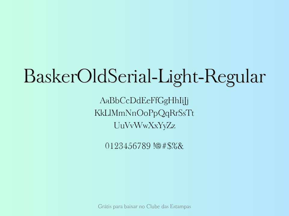 Fonte Baskeroldserial Light Regular Grátis Para Baixar
