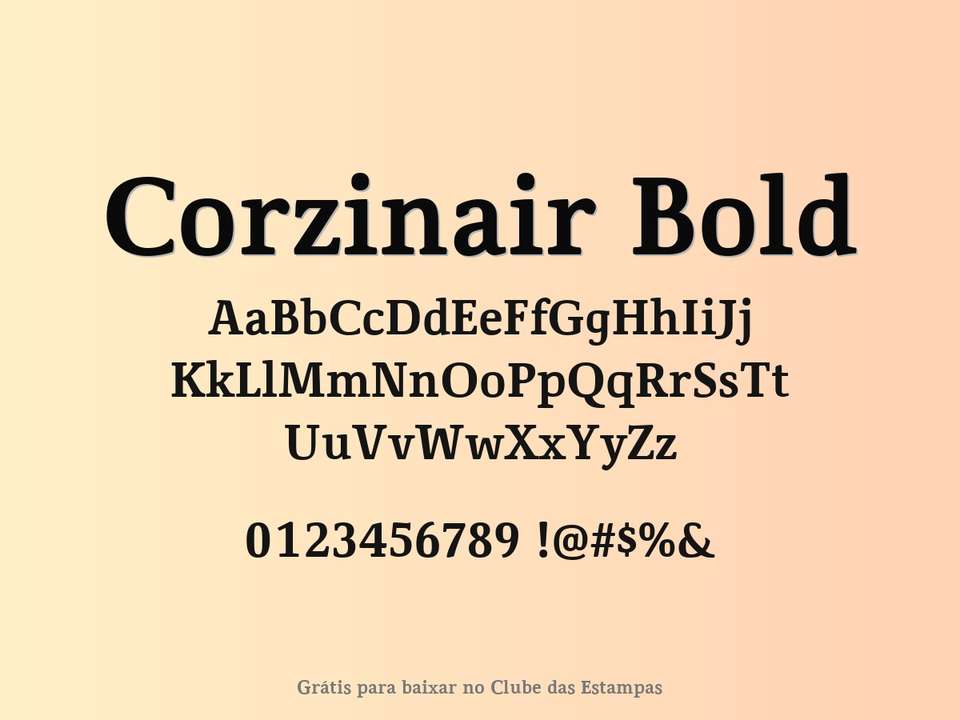 Fonte Corzinair Bold Grátis Para Baixar