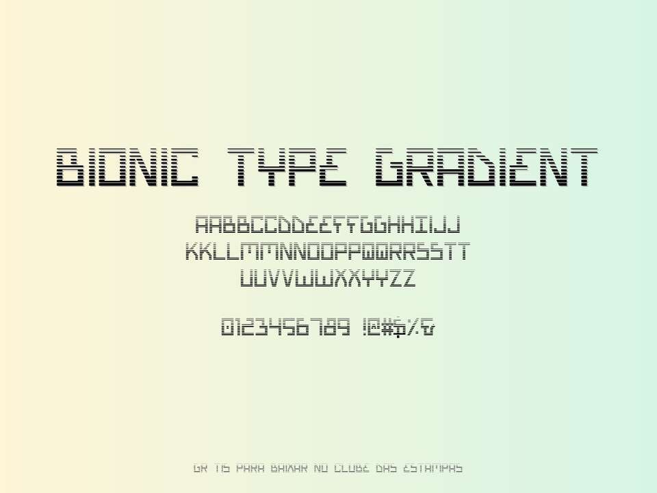 Fonte Bionic Type Gradient Grátis Para Baixar