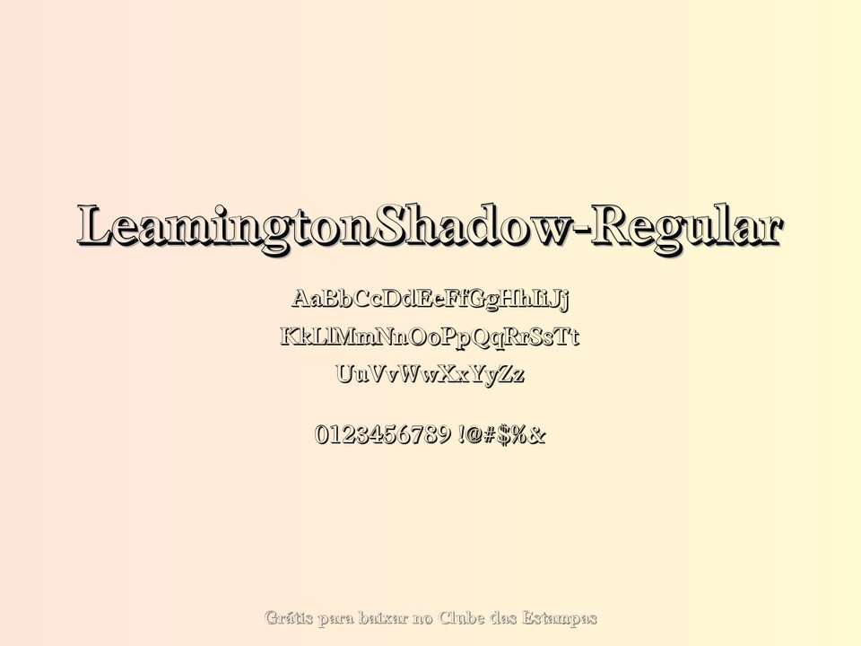 Fonte Leamingtonshadow Regular Grátis Para Baixar