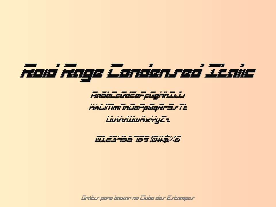 Fonte Roid Rage Condensed Italic Grátis Para Baixar