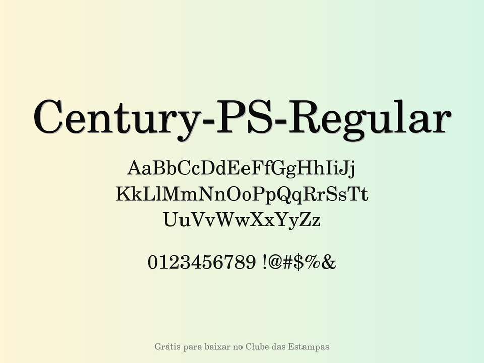 Fonte Century Ps Regular Grátis Para Baixar