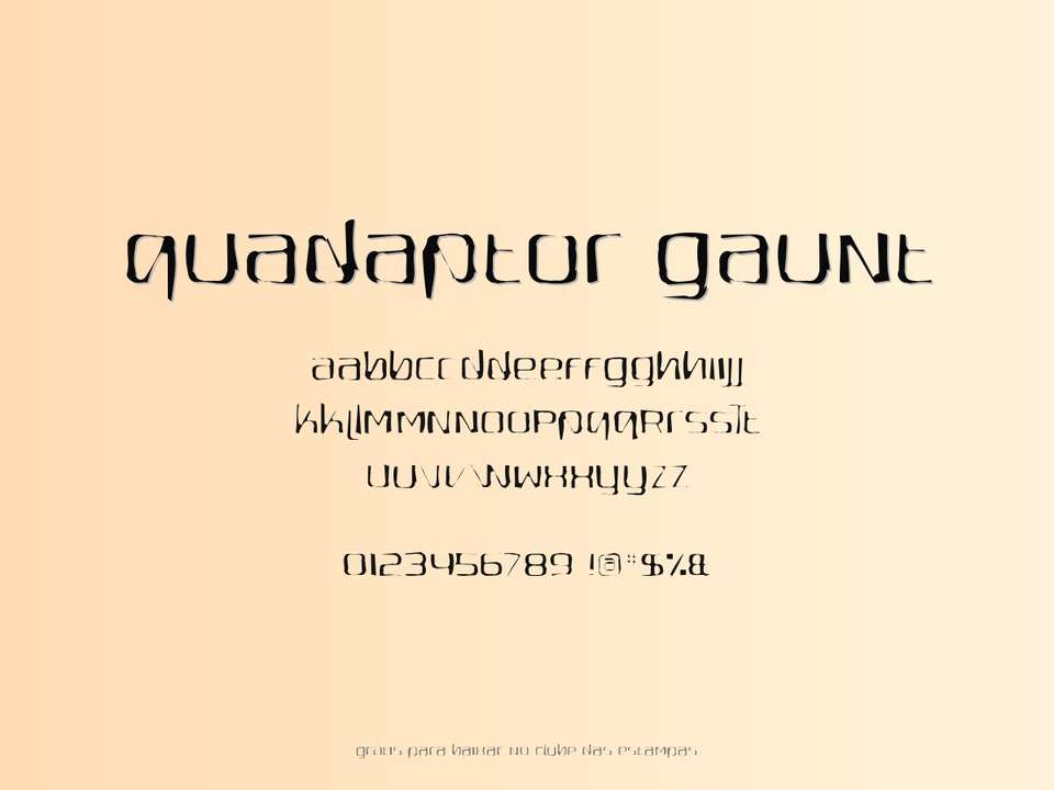 Fonte Quadaptor Gaunt Grátis Para Baixar