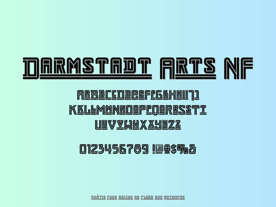 Fonte Darmstadt Arts Nf Grátis Para Baixar