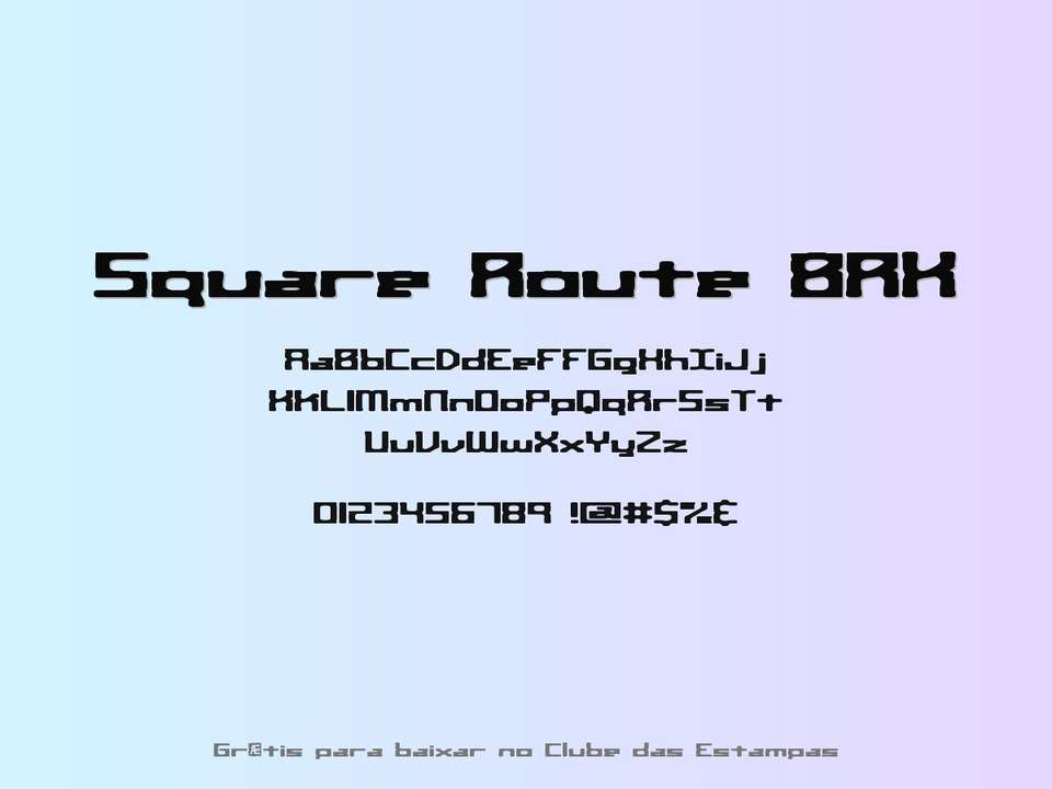 Fonte Square Route Brk Grátis Para Baixar