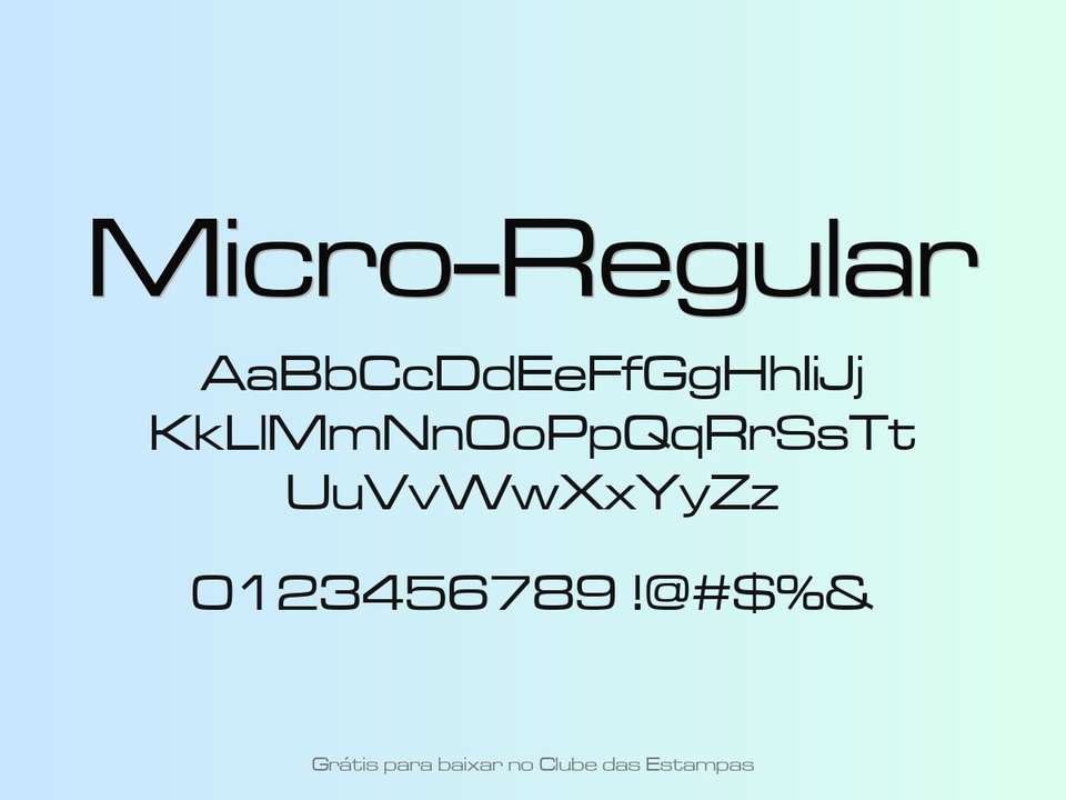 Fonte Micro Regular Grátis Para Baixar