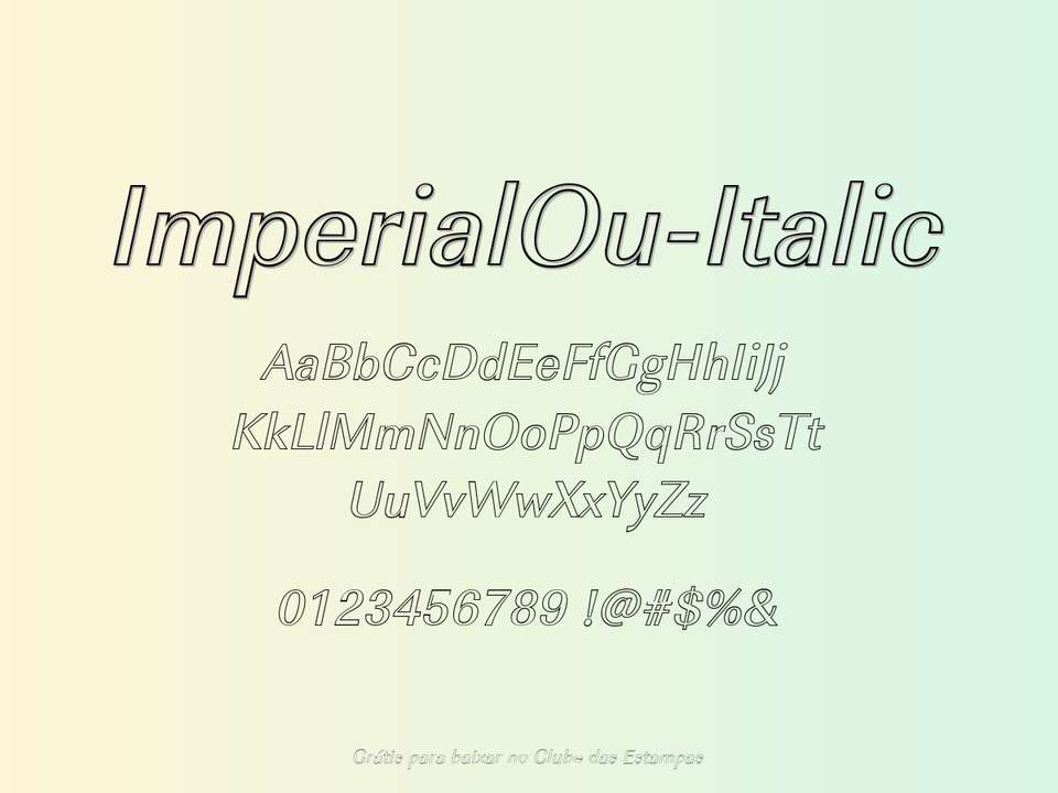 Fonte Imperialou Italic Grátis Para Baixar