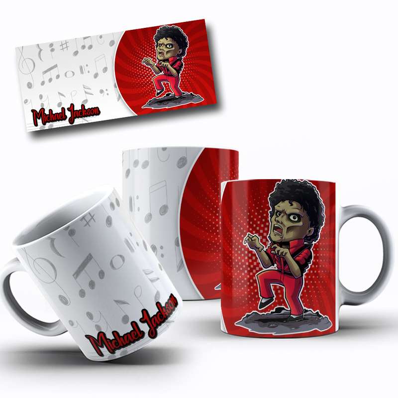 Arte Para Caneca Michael Jackson Cartoon 24