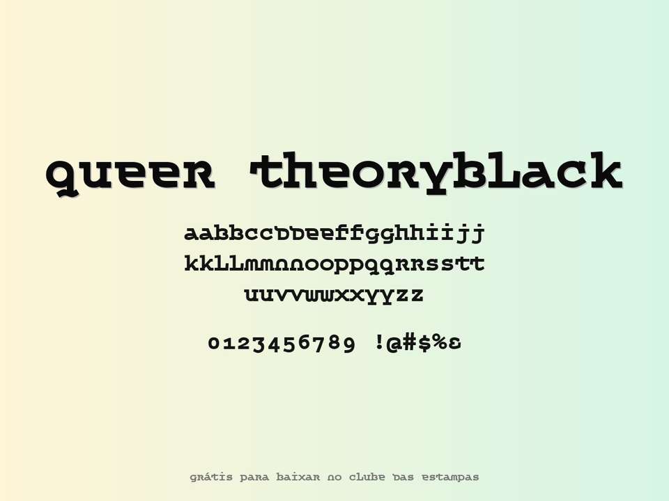Fonte Queer Theoryblack Grátis Para Baixar