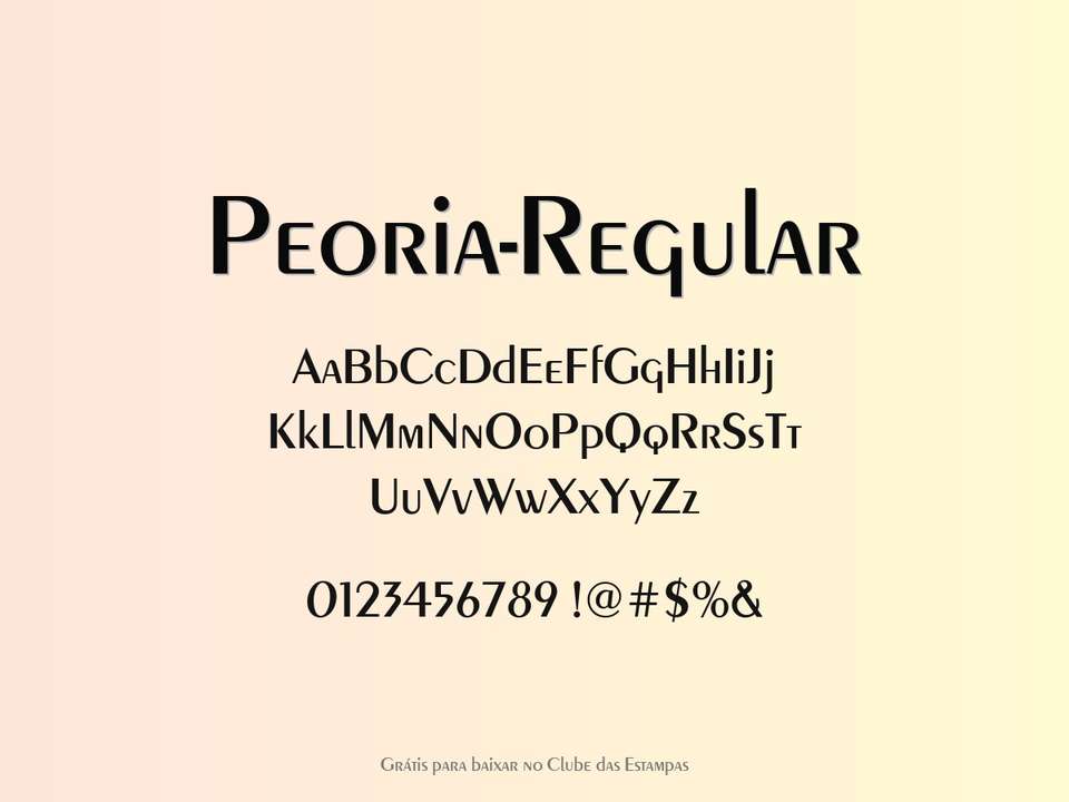 Fonte Peoria Regular Grátis Para Baixar