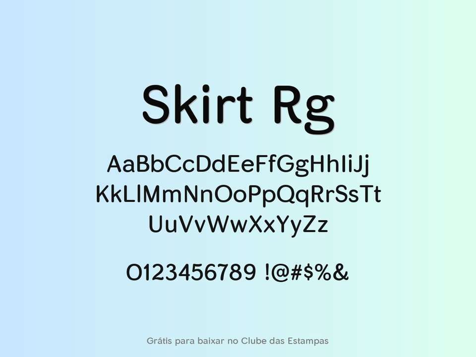 Fonte Skirt Rg Grátis Para Baixar