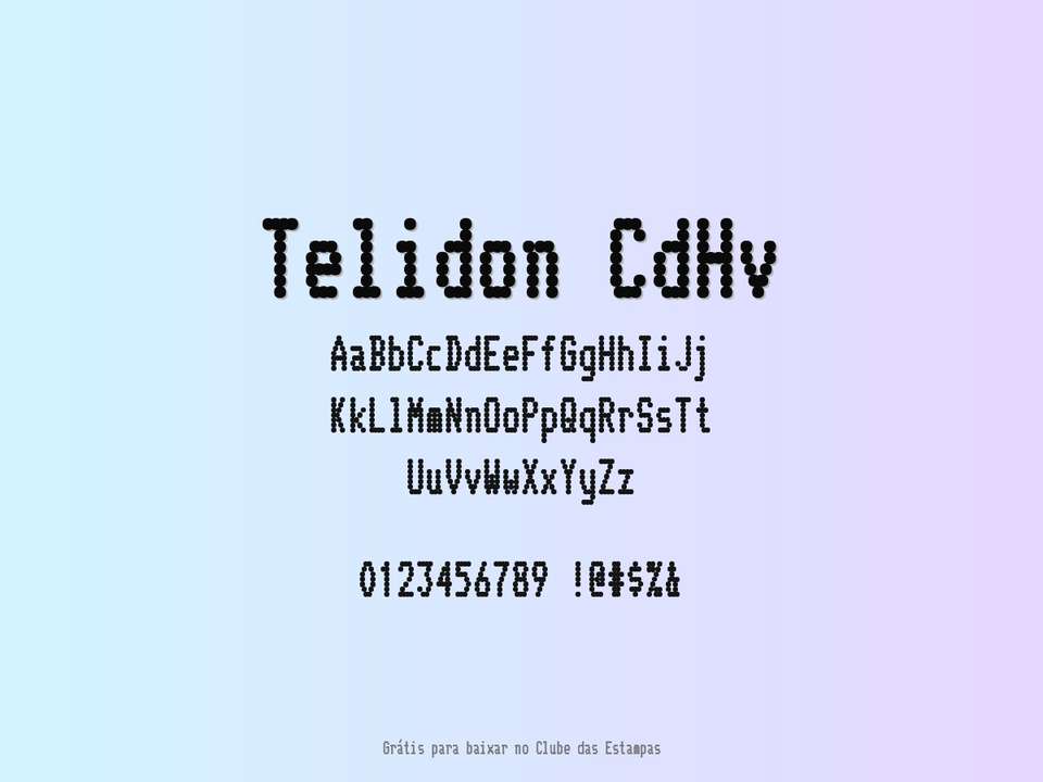 Fonte Telidon Cdhv Grátis Para Baixar