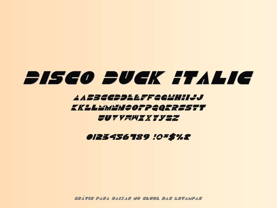 Fonte Disco Duck Italic Grátis Para Baixar
