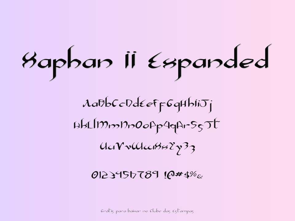 Fonte Xaphan Ii Expanded Grátis Para Baixar