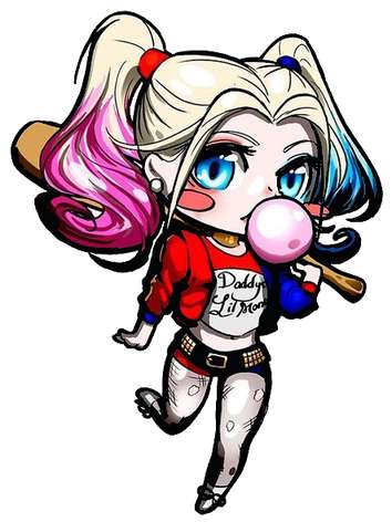 Elemento Menina Arlequina Png (4)